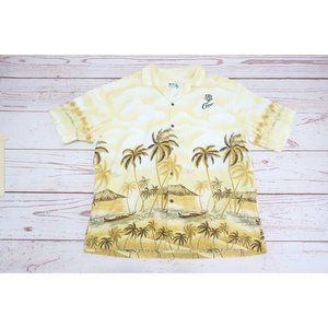 KY's Made Hawaii Embroidered Dom Q Coco Hawaiian Shirt XXL 2XL